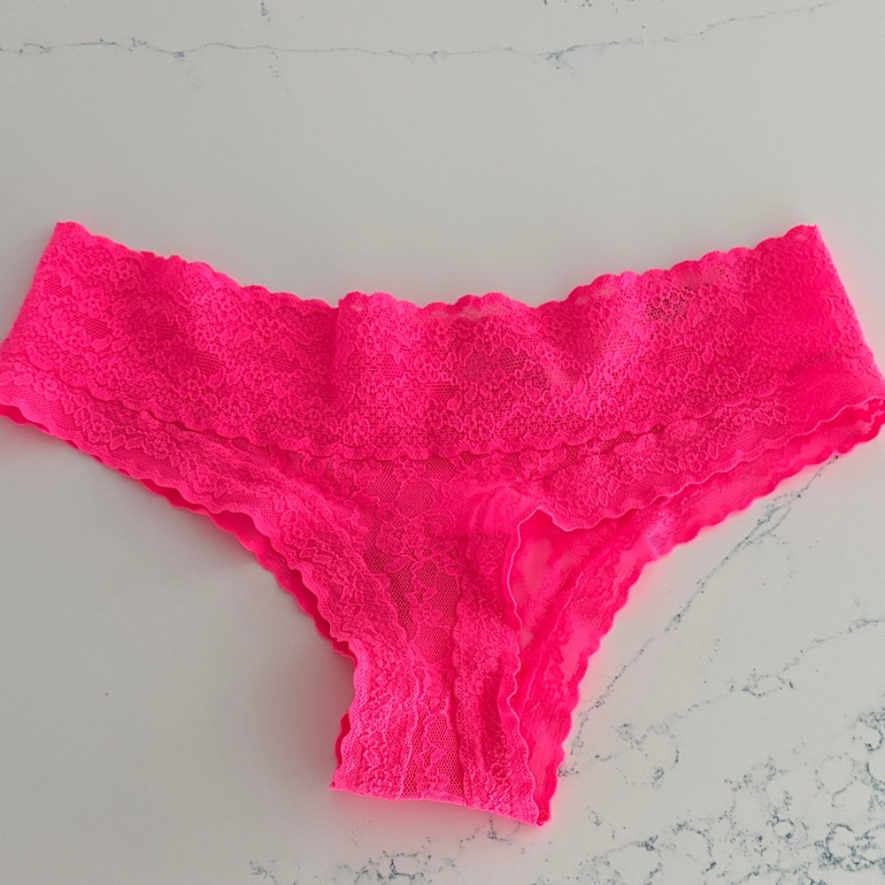 Victoria’s Secret Low rise Cheeky Pink Lace panty